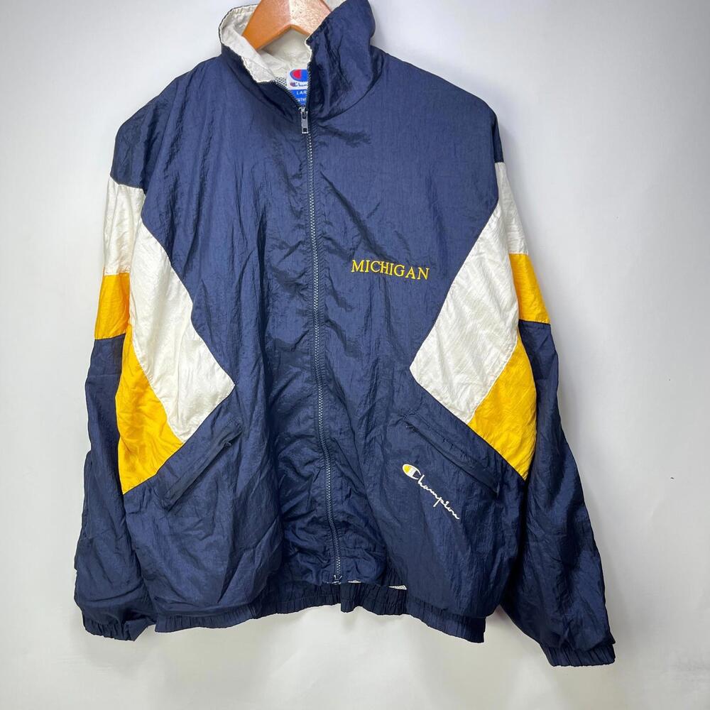 Vintage 90s Champion Michigan Wolverines Jacket Large
